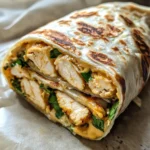 Photo of featured for Irresistible Ooey-Gooey Cheesy Garlic Chicken Wraps