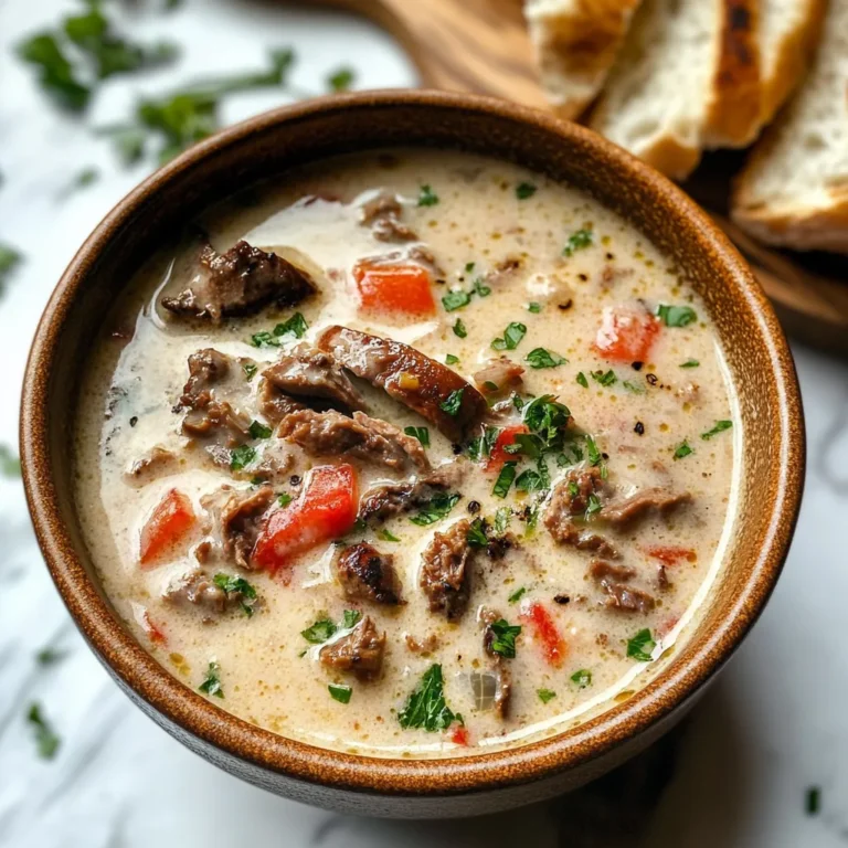Photo of featured for Savor the Flavor: Hearty Philly Cheesesteak Soup to Warm Your Soul