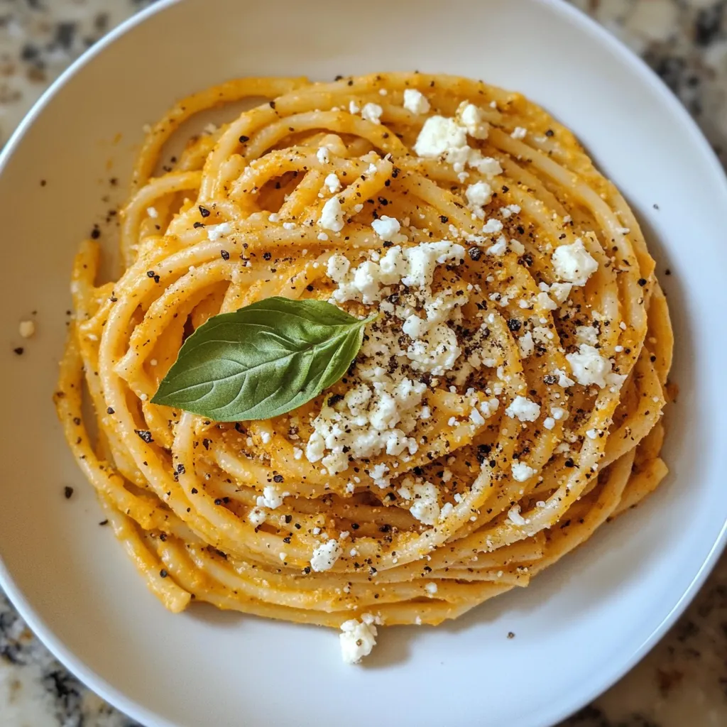 Photo of featured for Fall Flavors Unite: Irresistible Pumpkin Pasta with Feta