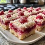 Photo of featured for Indulgent Raspberry Coconut Bars: A Decadent Delight
