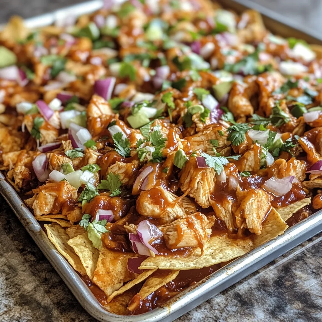 Photo of featured for Deliciously Easy Sheet Pan BBQ Chicken Nachos: A Flavor Explosion