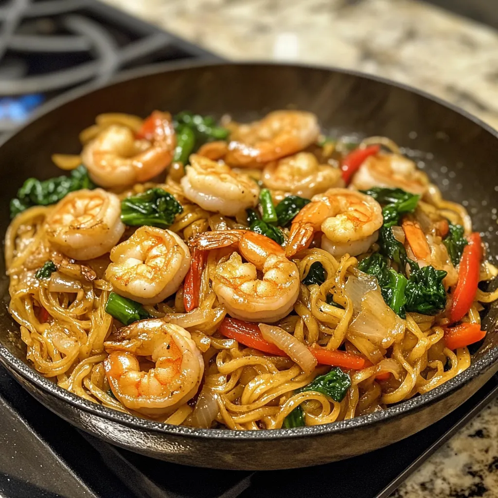 Photo of featured for Sizzling Shrimp Stir Fry with Noodles: A Quick and Delicious Delight