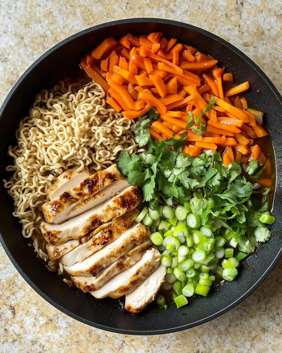 Ingredients for Savor the Flavor: One-Pan Skillet Chicken Ramen Delight