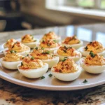 Photo of featured for Heat Up Your Appetizer Game with Spicy Chili Garlic Deviled Eggs