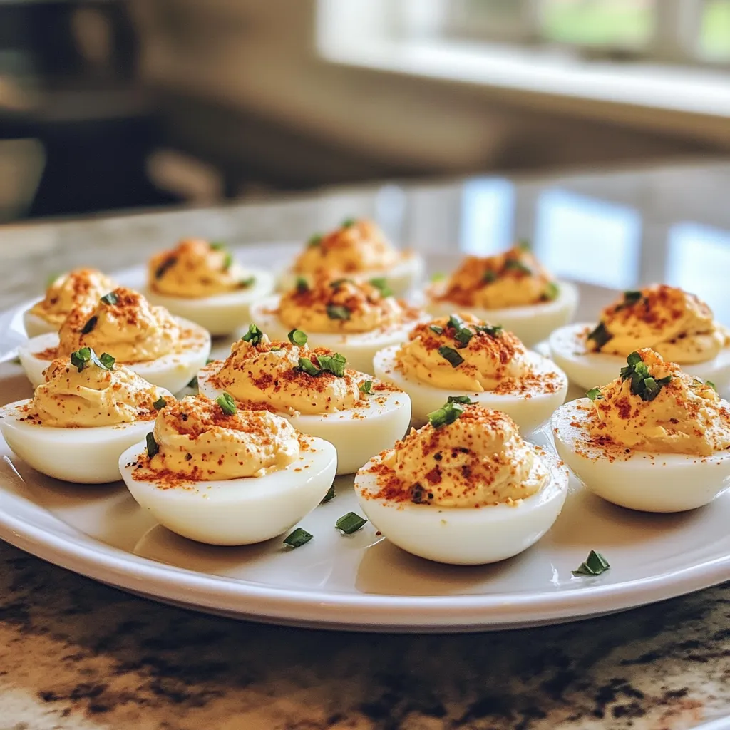 Photo of featured for Heat Up Your Appetizer Game with Spicy Chili Garlic Deviled Eggs