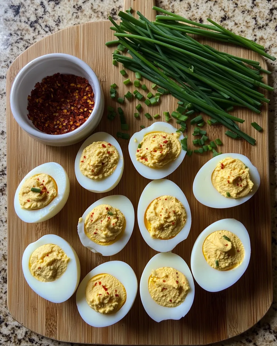 Ingredients for Heat Up Your Appetizer Game with Spicy Chili Garlic Deviled Eggs