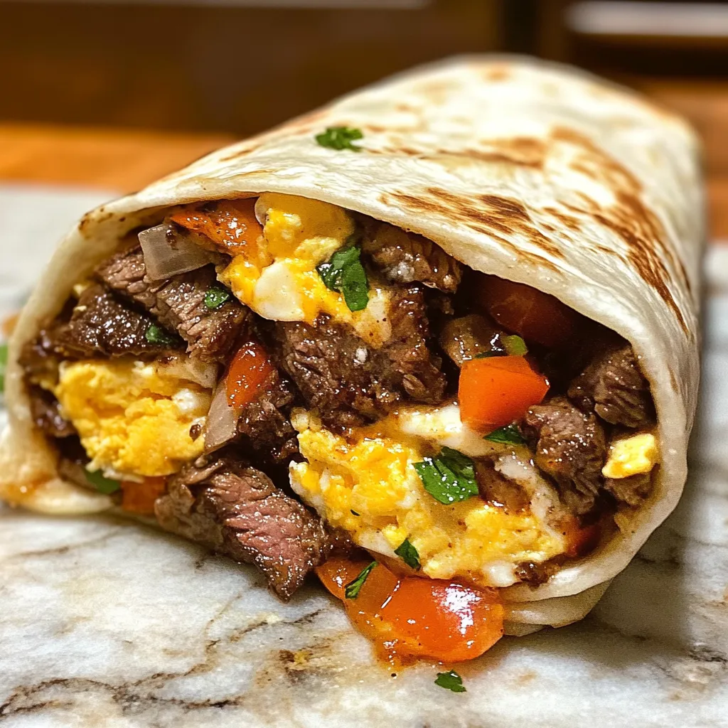 Photo of featured for Sizzle into Your Morning with the Ultimate Steak and Egg Breakfast Burrito