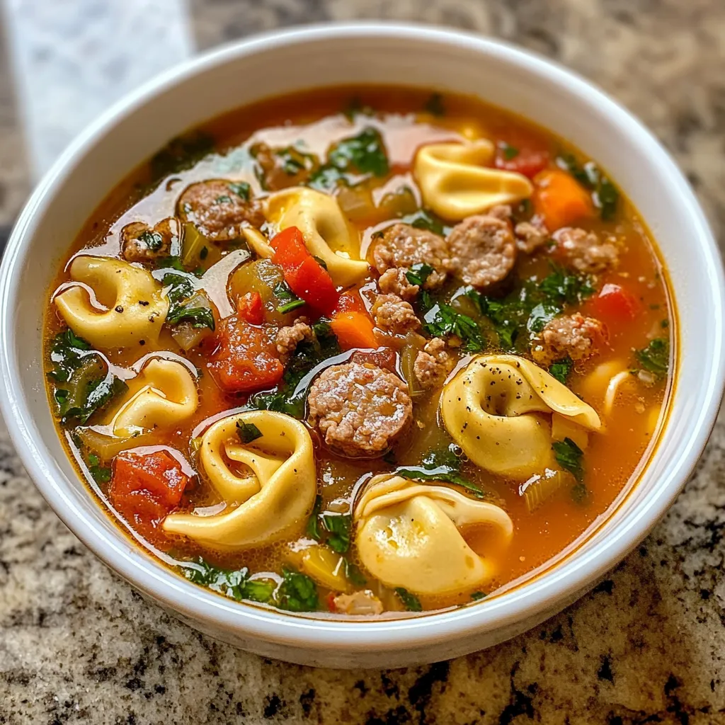 Photo of featured for Savory Tortellini Soup: A Hearty Twist with Sausage