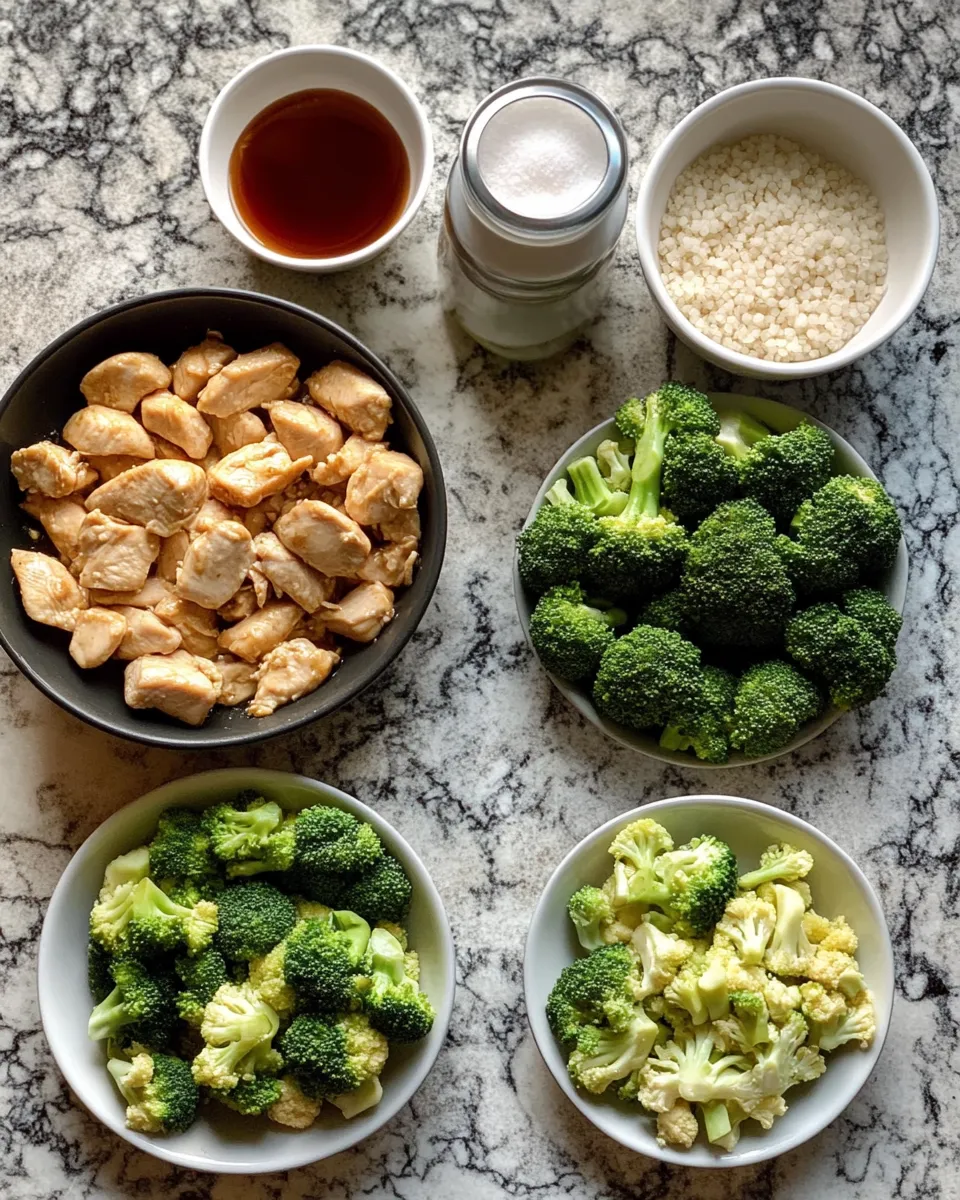 Ingredients for Quick and Easy 30 Minute Chicken and Broccoli Recipe