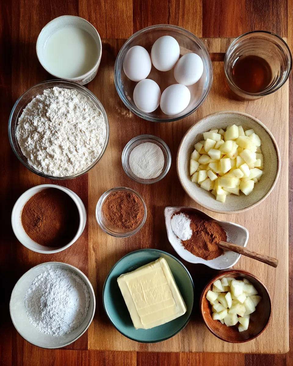 Ingredients for Irresistible Amish Apple Fritter Bread Recipe