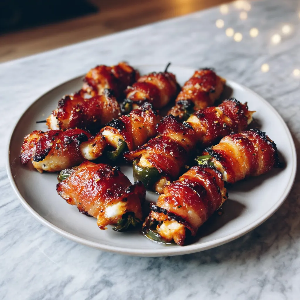Photo of featured for Indulgent Bacon-Wrapped Jalapeño Chicken Bites