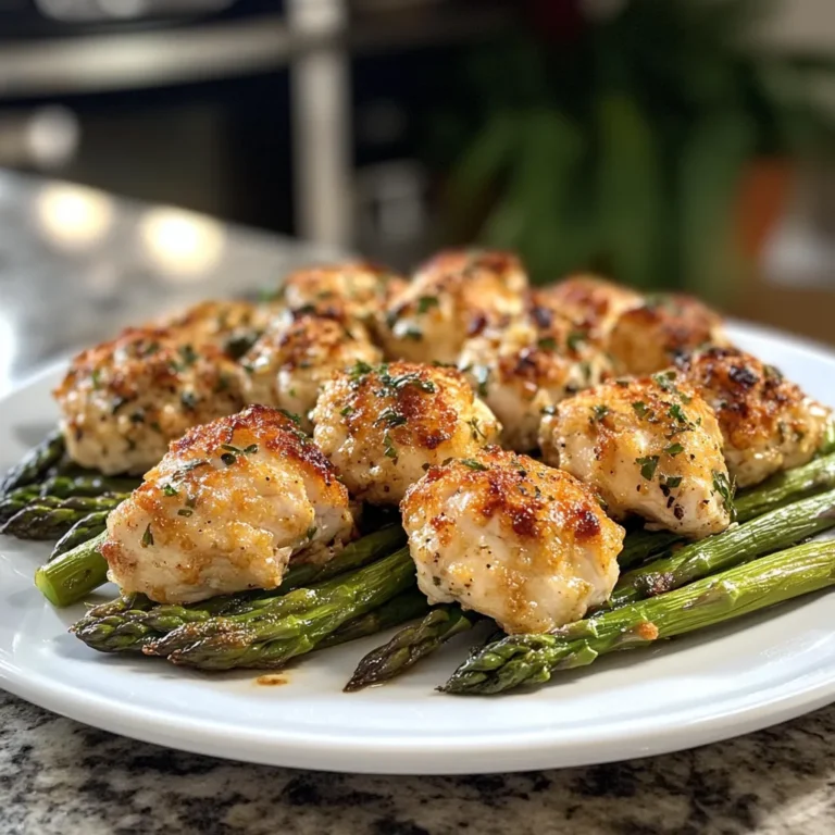 Photo of featured for Delicious Baked Chicken Bites with Asparagus Recipe