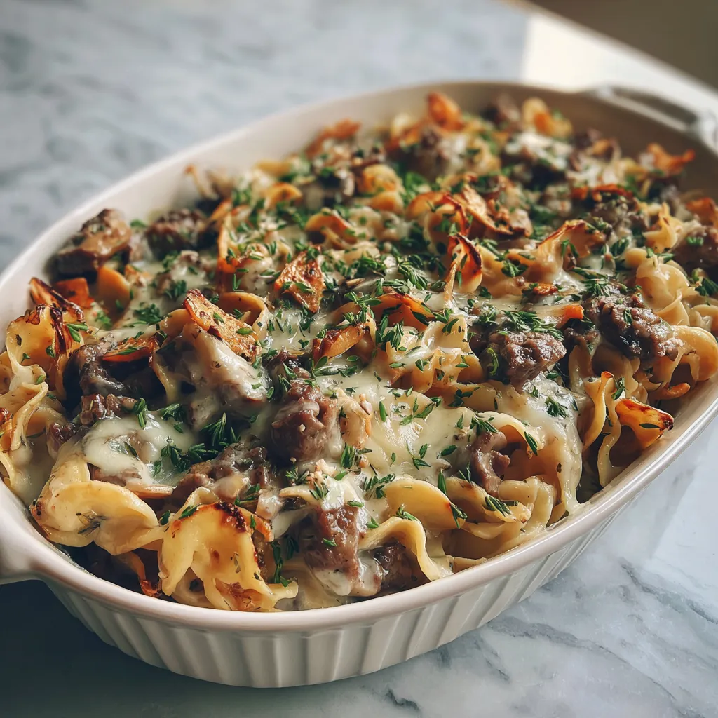Photo of featured for Savory Beef Stroganoff Casserole: A Mouthwatering Twist on a Classic Dish