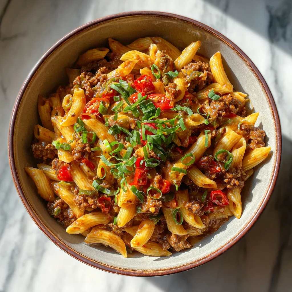 Photo of featured for Savory Beef Taco Pasta: A Flavor Explosion in Every Bite