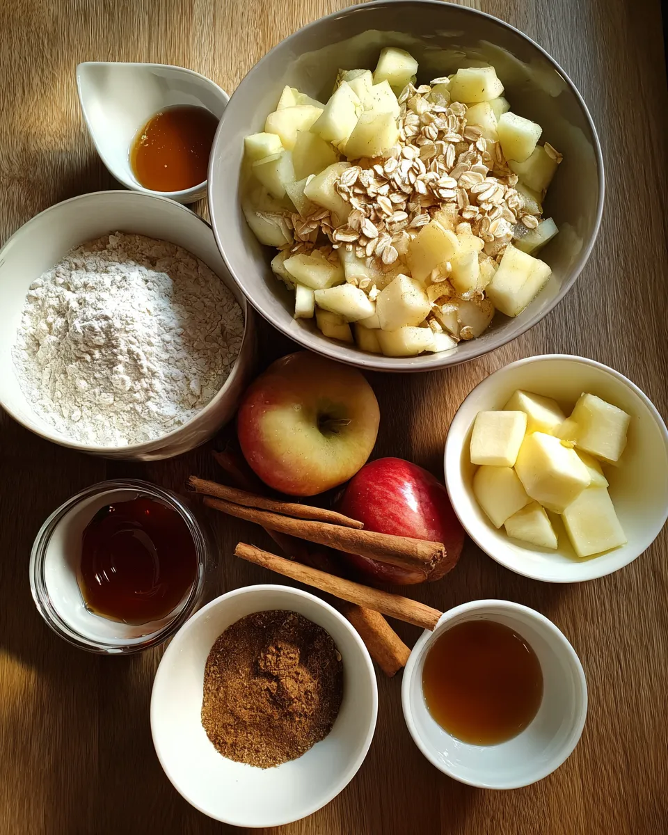 Ingredients for Irresistible Bourbon Apple Crisp Recipe