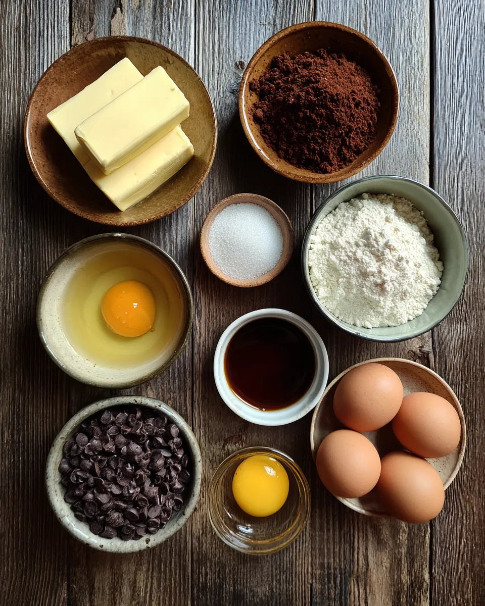 Ingredients for Indulgent Brown Butter Espresso Brownies: A Decadent Delight