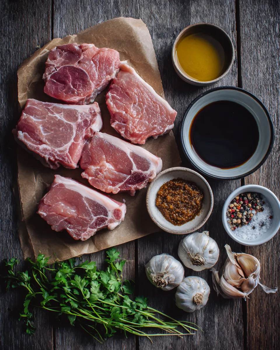 Ingredients for Savory Brown Sugar Garlic Pork Chops: A Flavor Explosion