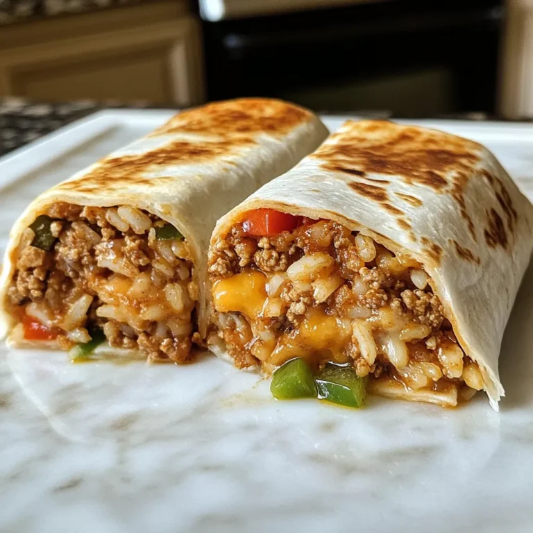 Photo of featured for Irresistibly Cheesy Ground Chicken and Rice Burritos
