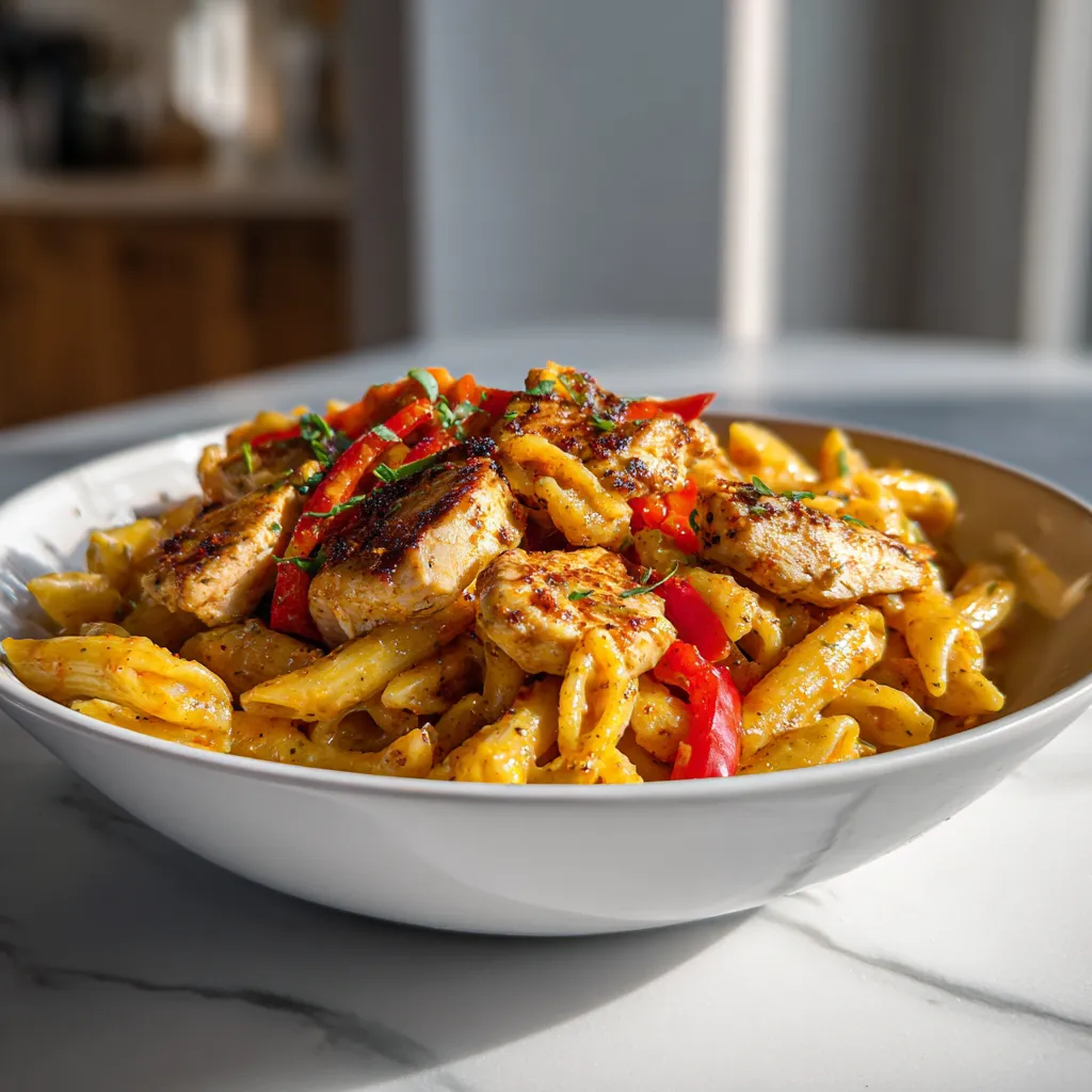 Photo of featured for Deliciously Spicy Chicken Fajita Pasta Recipe