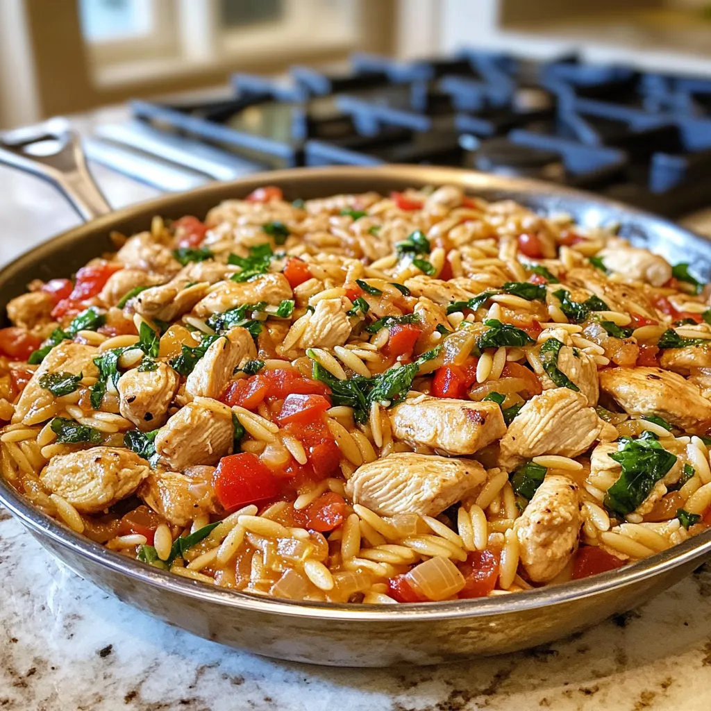 Photo of featured for One Pan Chicken Orzo: Effortless and Delicious