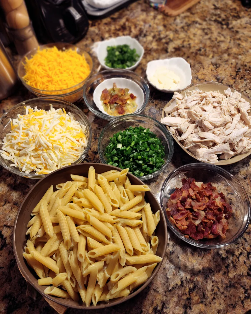 Ingredients for Irresistible Crack Chicken Penne: A Mouthwatering Pasta Dish
