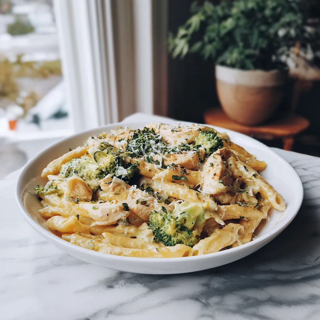 Photo of featured for Indulgent Creamy Broccoli Chicken Pasta: A Decadent Delight