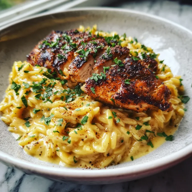Photo of featured for Indulgent Creamy Cajun Chicken Orzo: A Flavor Explosion in Every Bite