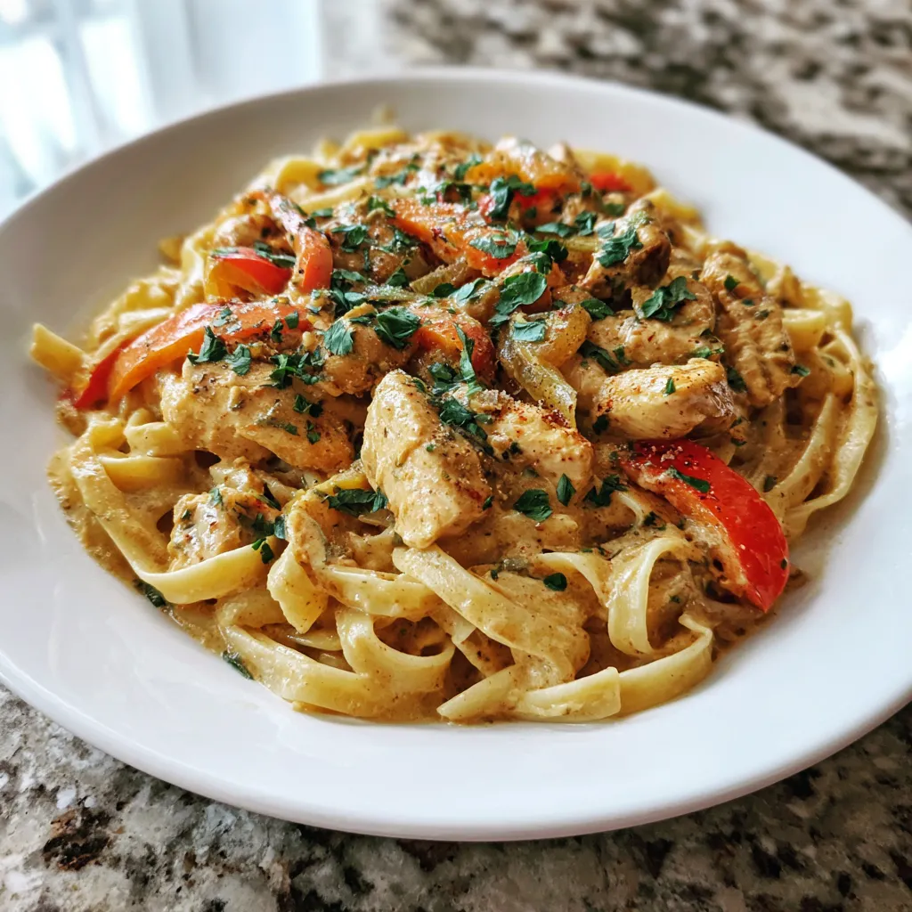 Photo of featured for Irresistibly Creamy Chicken Fajita Pasta: A Flavorful Delight