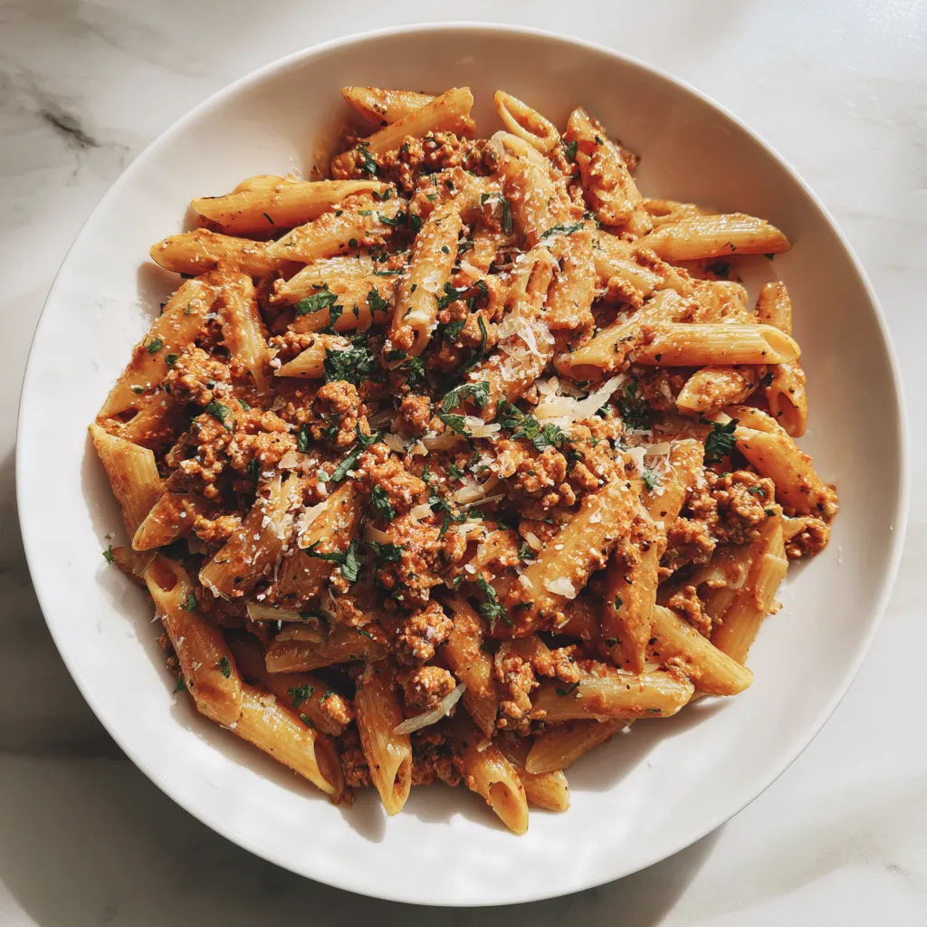 Photo of featured for Indulgent Creamy Ground Turkey Pasta: A Decadent Delight
