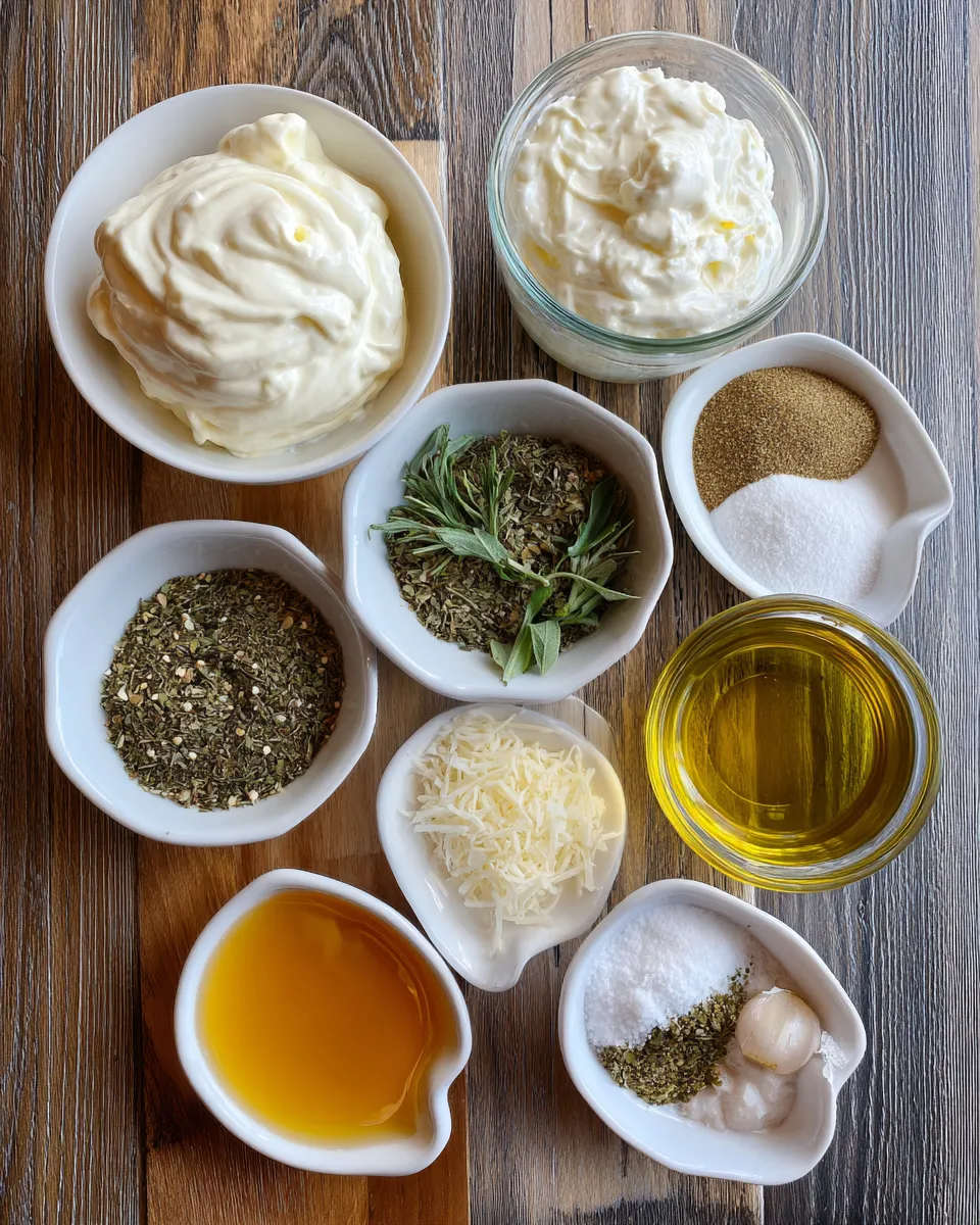 Ingredients for Creamy Italian Salad Dressing: Indulge in Rich and Decadent Flavors