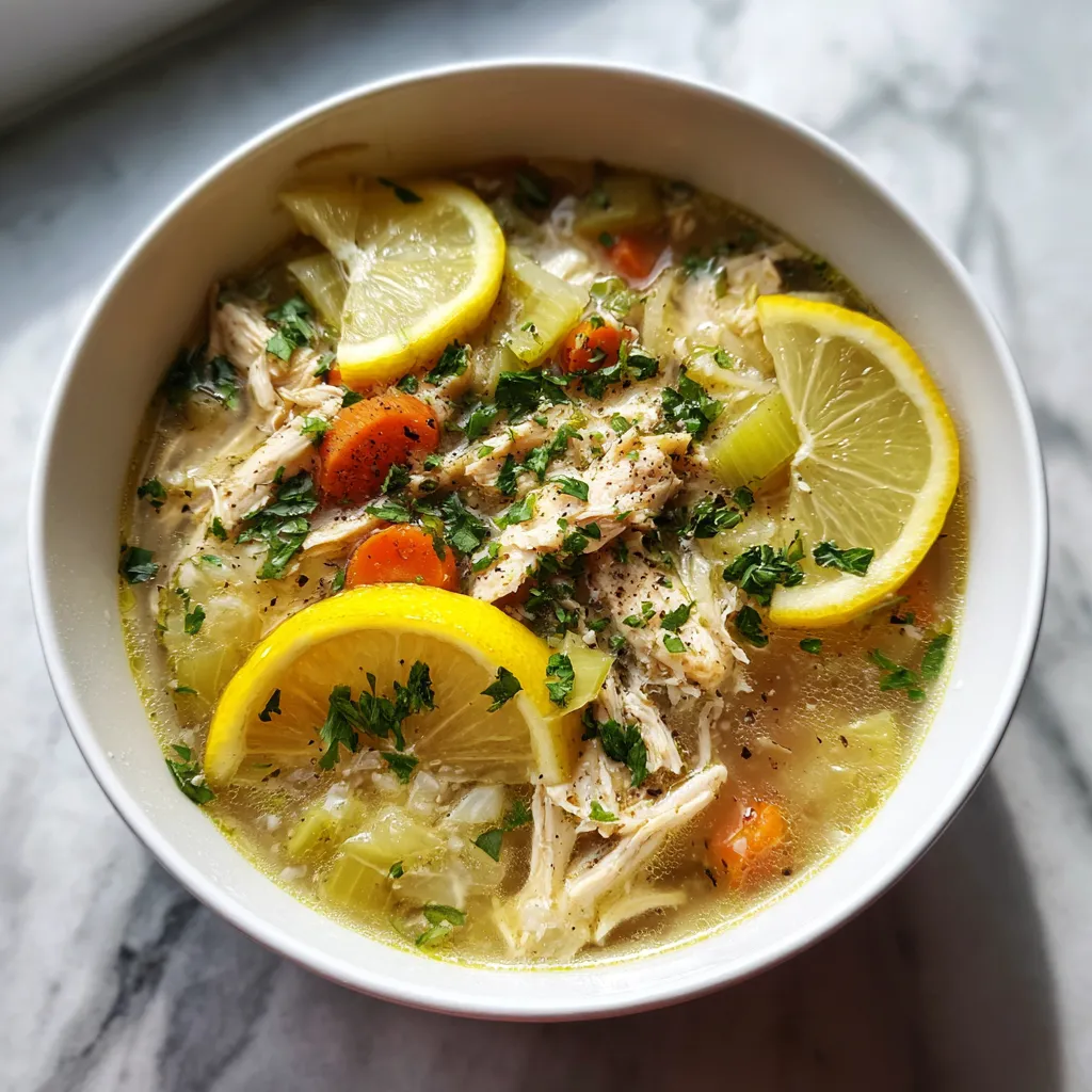 Photo of featured for Deliciously Tangy Greek Lemon Chicken Soup