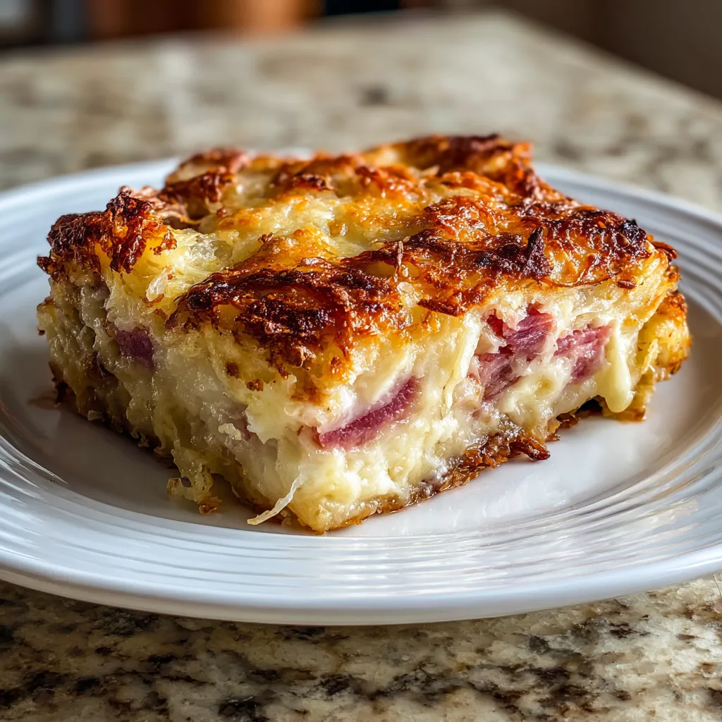 Photo of featured for Irresistible Homemade Reuben Bake Recipe