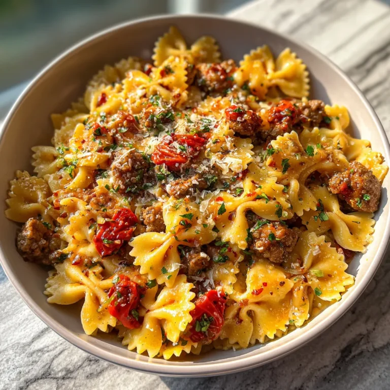 Photo of featured for Savory Italian Sausage Bow Tie Pasta: A Flavor Explosion