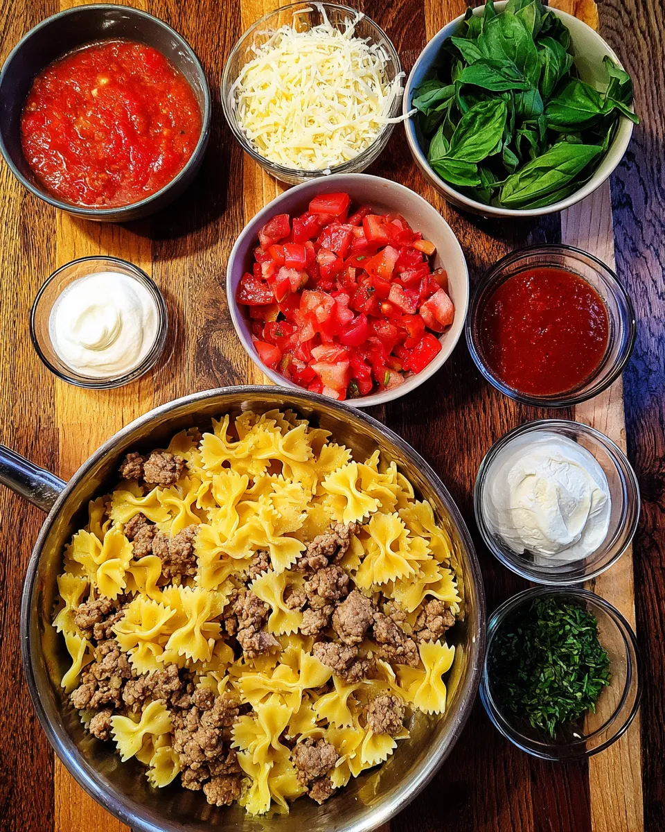 Ingredients for Savory Italian Sausage Bow Tie Pasta: A Flavor Explosion