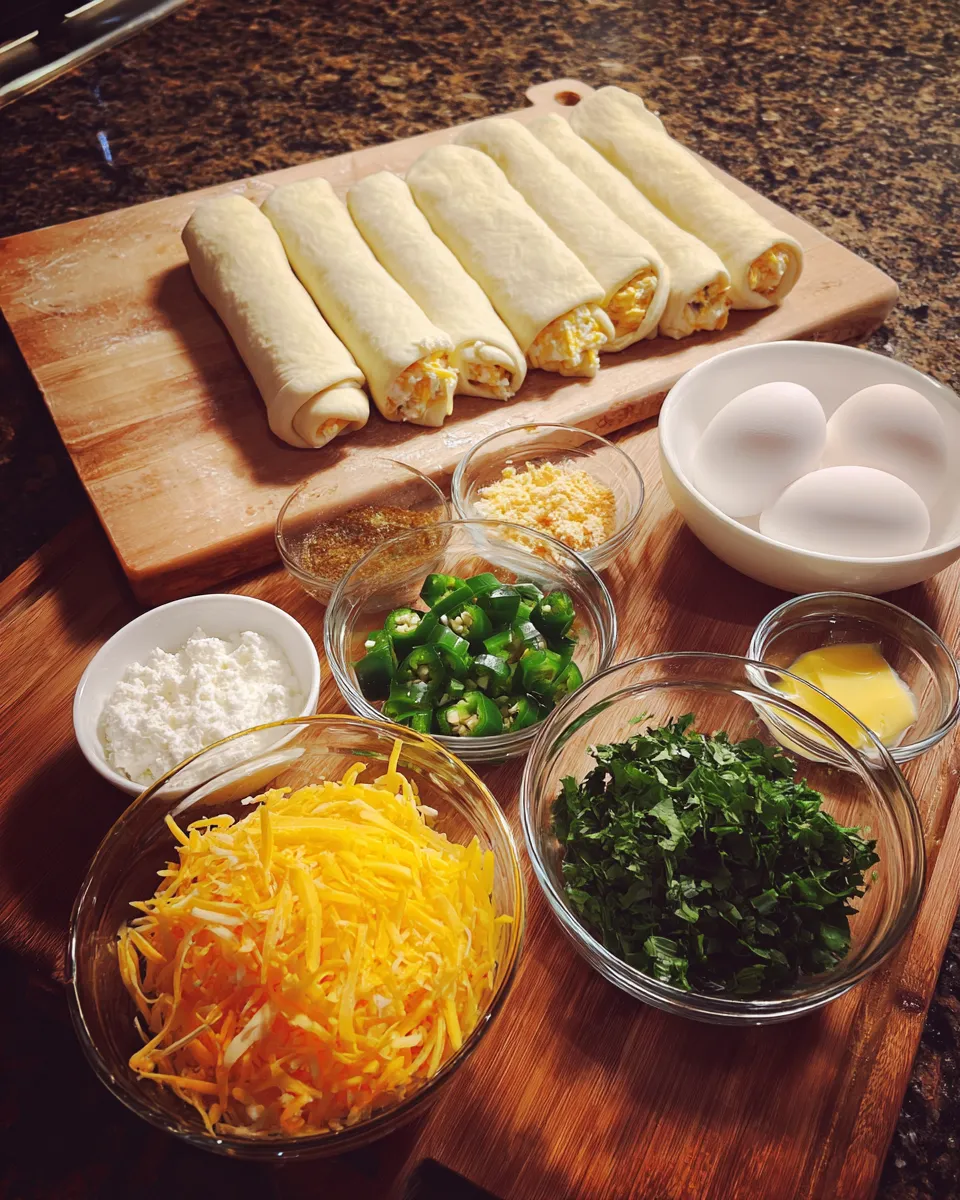 Ingredients for Spicy Jalapeno Popper Twists: Irresistibly Cheesy and Bold