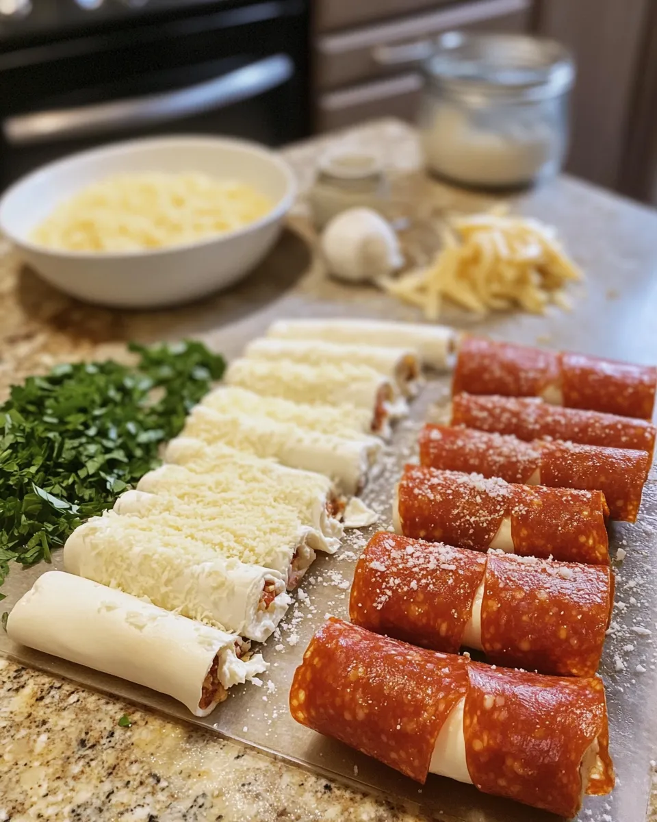 Ingredients for Deliciously Cheesy Keto Pepperoni Roll-Ups: A Low-Carb Winner