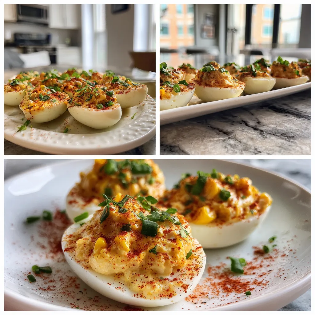 Photo of featured for Spicy Fiesta: Mexican Street Corn Deviled Eggs