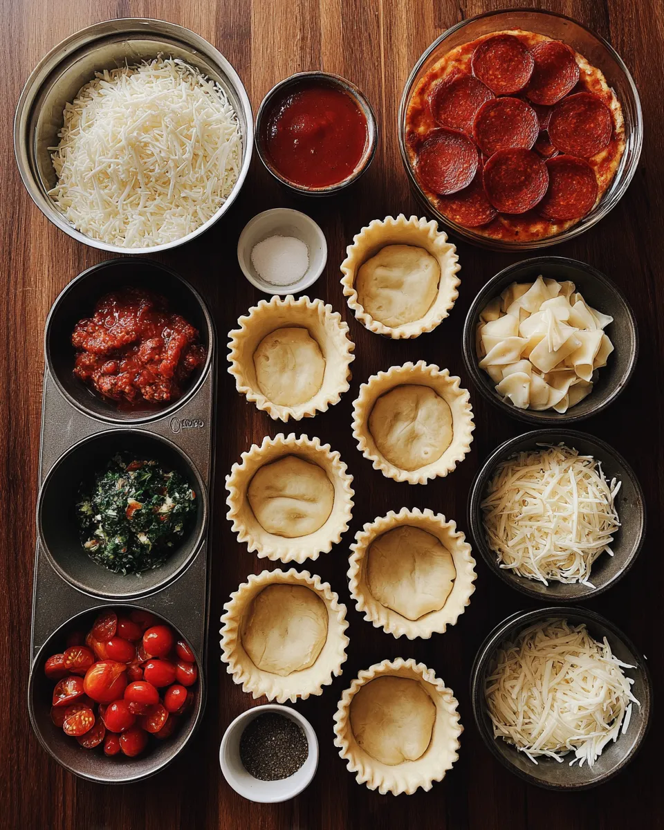 Ingredients for Irresistible Mini Deep Dish Crescent Roll Pizzas
