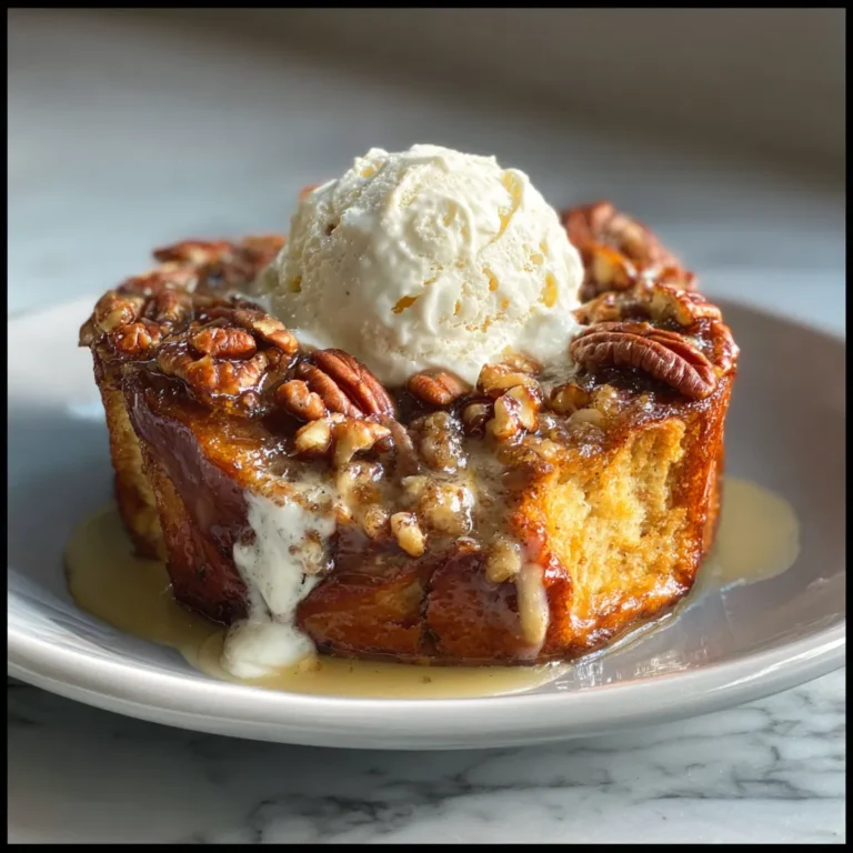 Photo of featured for Indulgent Pecan Pie Bread Pudding Recipe