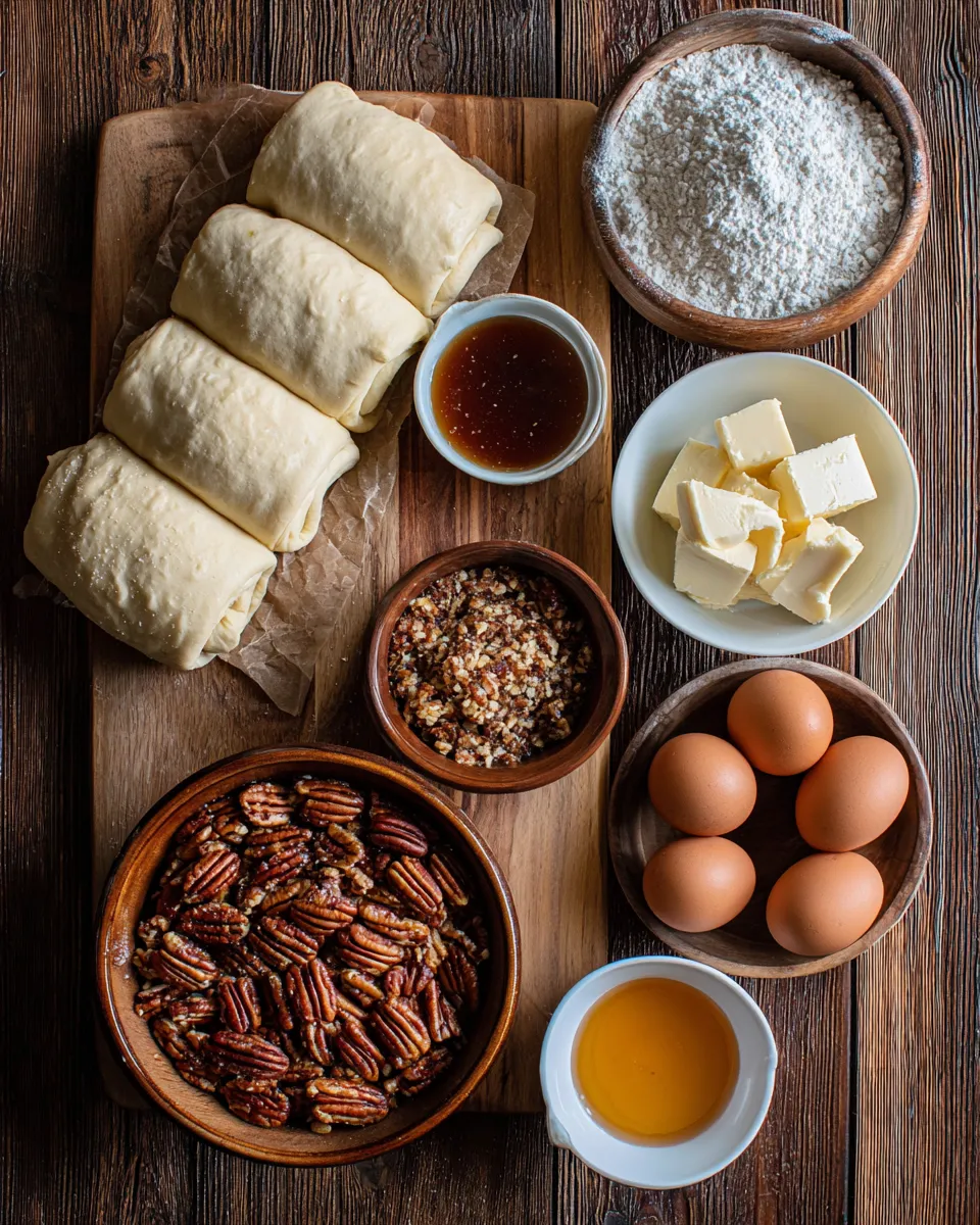 Ingredients for Irresistible Pecan Pie Crescent Rolls: A Sweet Sensation