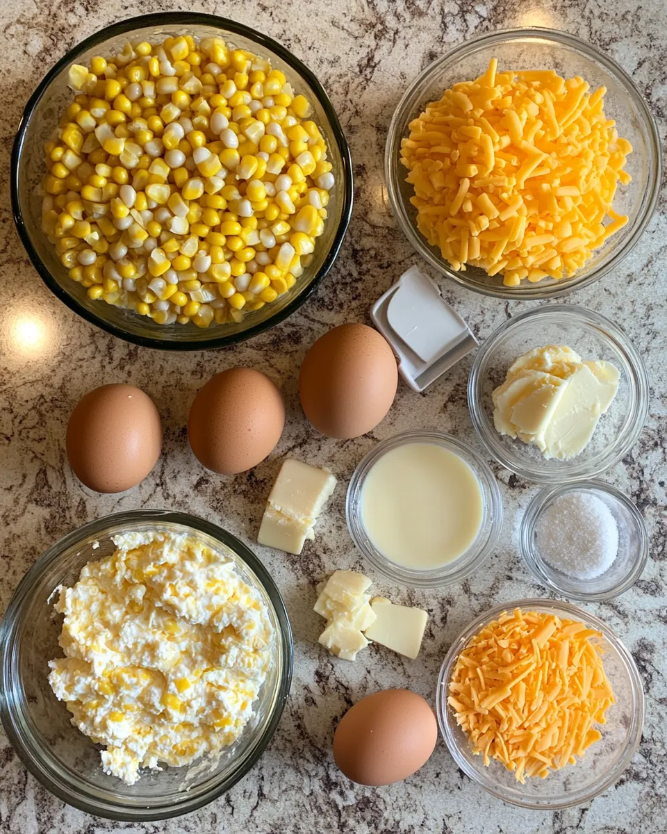 Ingredients for Indulgent Ruths Chris Corn Pudding: A Decadent Delight
