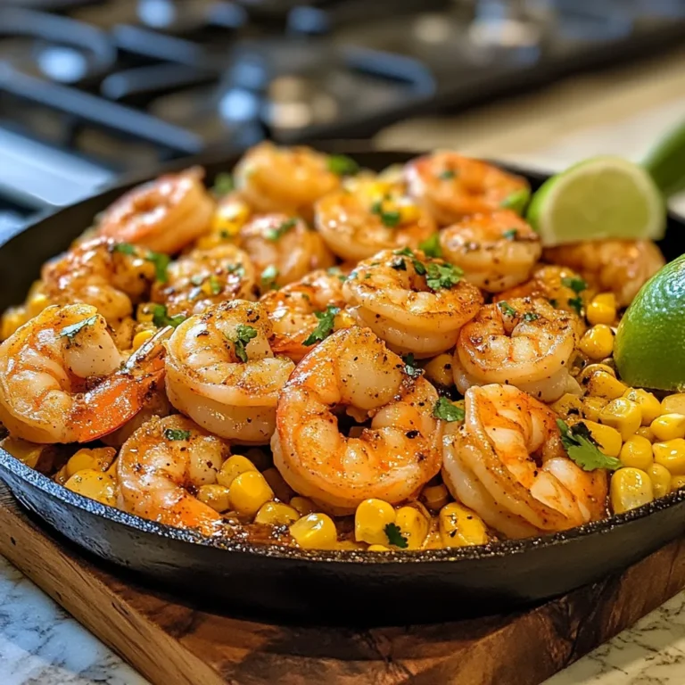 Photo of featured for Sizzling Shrimp and Mexican Street Corn Skillet: A Flavor Explosion