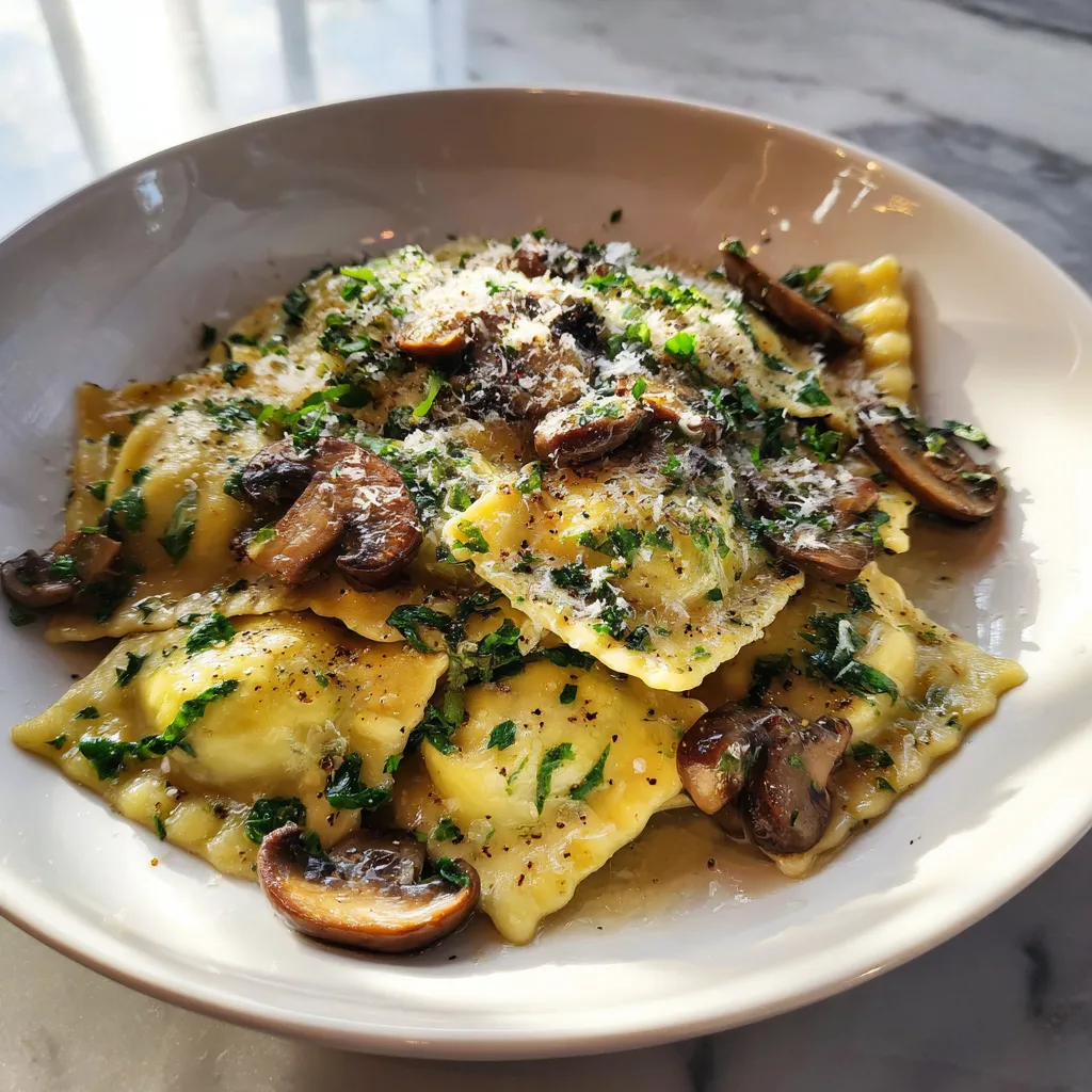 Photo of featured for Delicious Spinach and Mushroom Ravioli: A Savory Delight