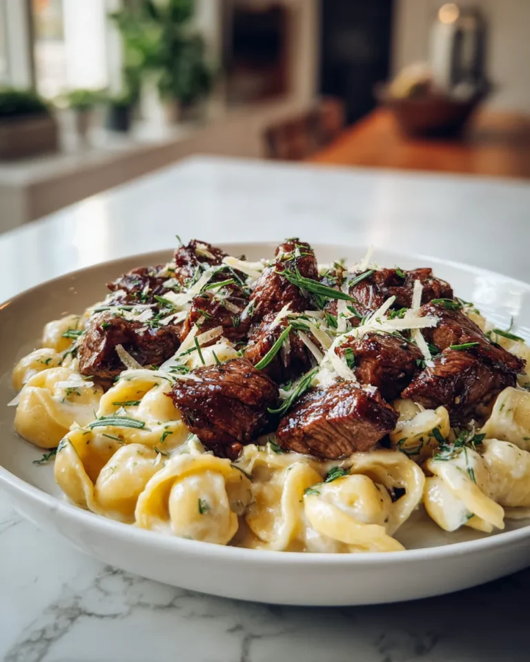 Photo of featured for Savory Steak Bites and Luxurious Creamy Parmesan Pasta