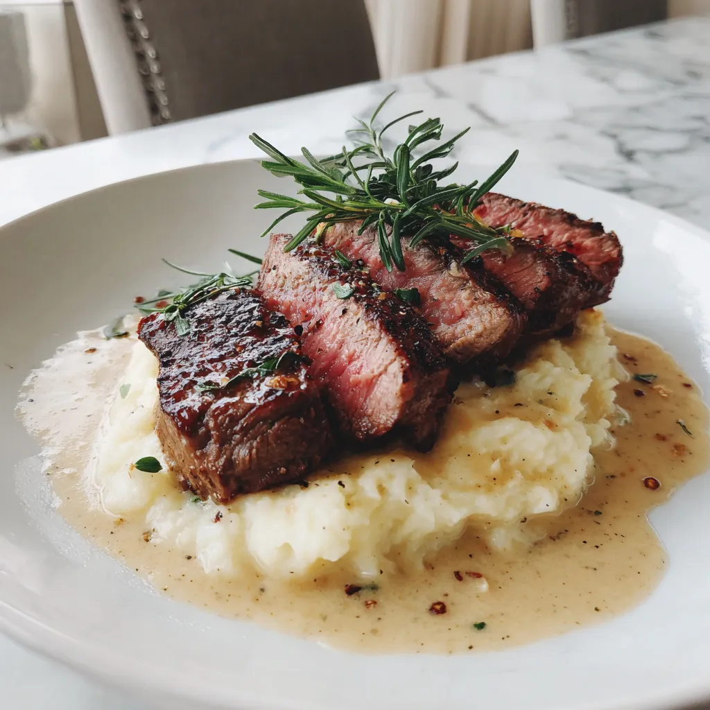 Photo of featured for Indulgent Steak with Whiskey Garlic Cream Sauce: A Decadent Delight