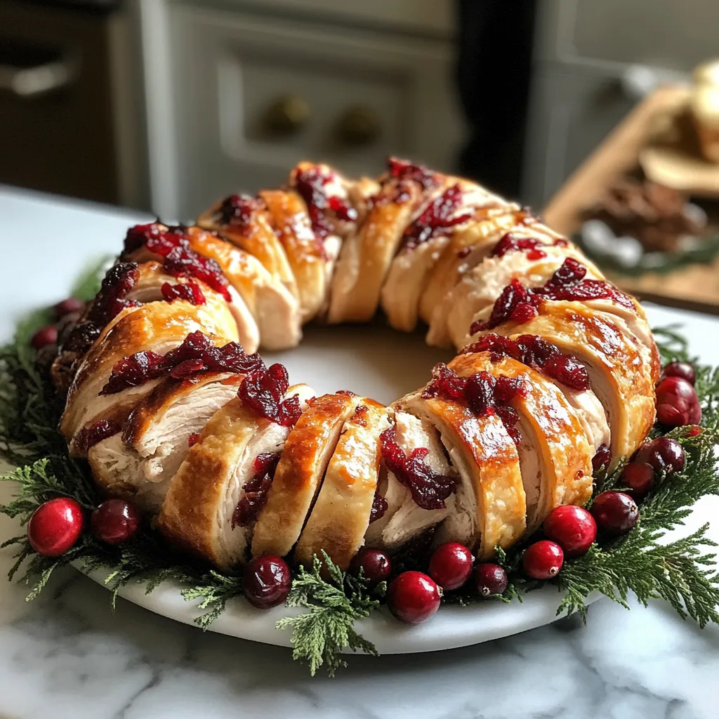 Photo of featured for Delicious Turkey and Cranberry Crescent Ring: A Festive Feast