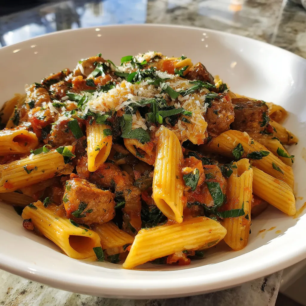 Photo of featured for Savory Tuscan Sausage Pasta: A Flavorful Twist on Classic Italian Cuisine