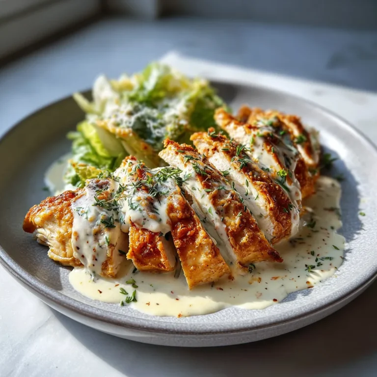 Photo of featured for Irresistible Baked Caesar Chicken with Creamy Sauce