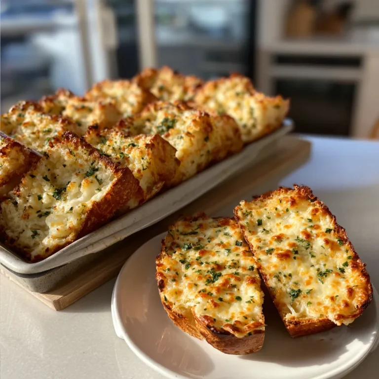 Photo of featured for Cheesy Garlic Bread Bliss: Indulge in a Baked Tray of Deliciousness