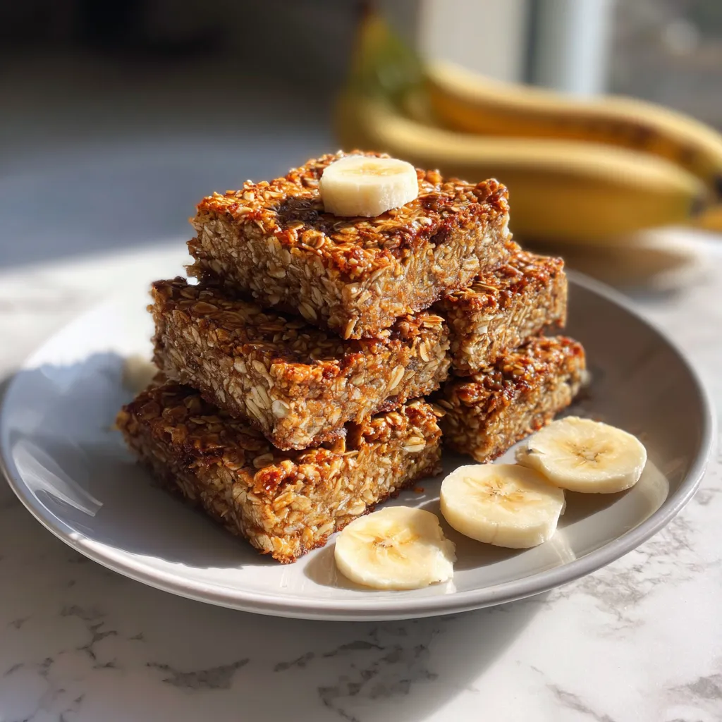 Photo of featured for Deliciously Healthy Banana Oatmeal Bars